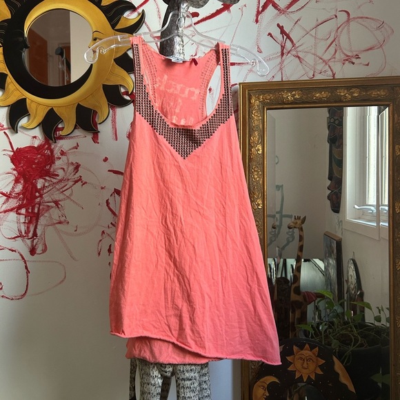 Y2K Parasuco Pink Studded Women's Tank Top Small - Picture 15 of 16